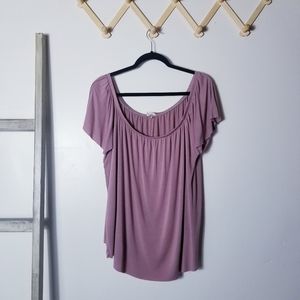 ULTRA FLIRT PLUS MAUVE BLOUSE SIZE 3X